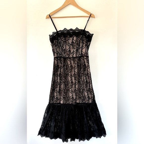 BB Dakota Novelty Black Lace Midi Dress - Picture 9 of 15